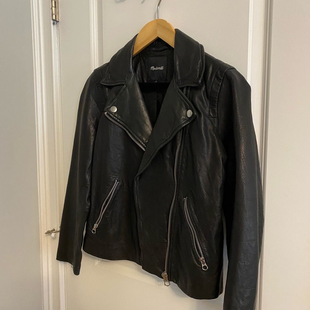 Madewell Washed Leather Motorcyle Jacket